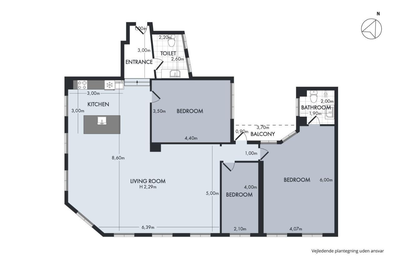 Sanders Regent - Chic Three-Bedroom Apartment Near Central Square Kodaň Exteriér fotografie